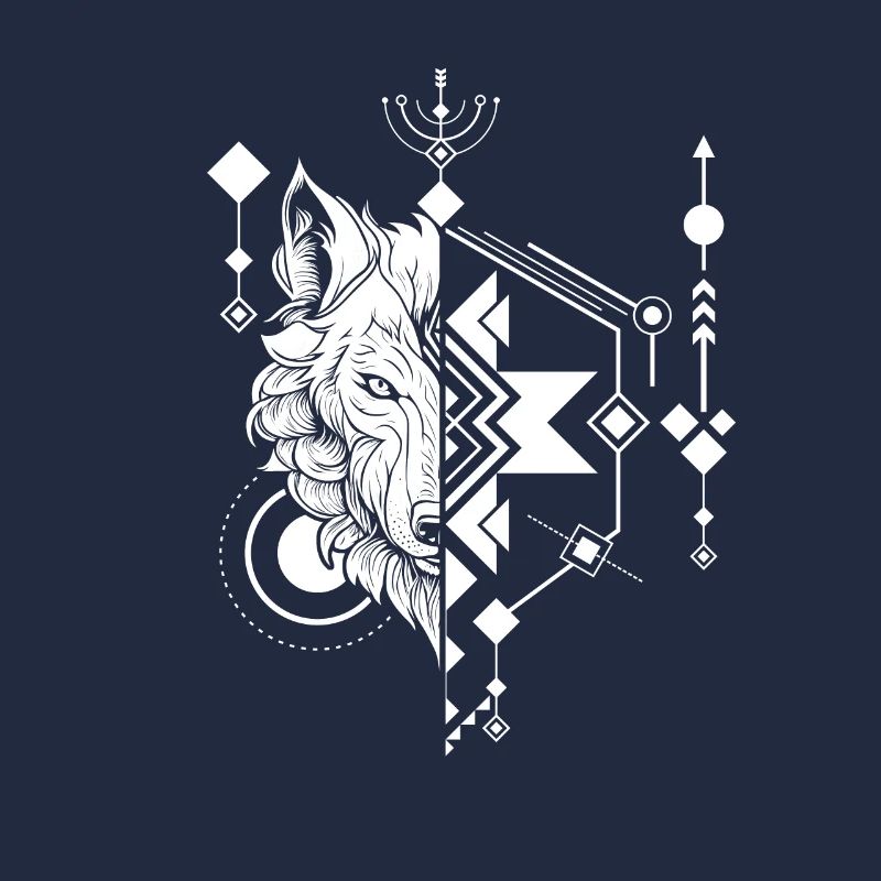 Wolf Abstract Polygon Geometrical Wolf