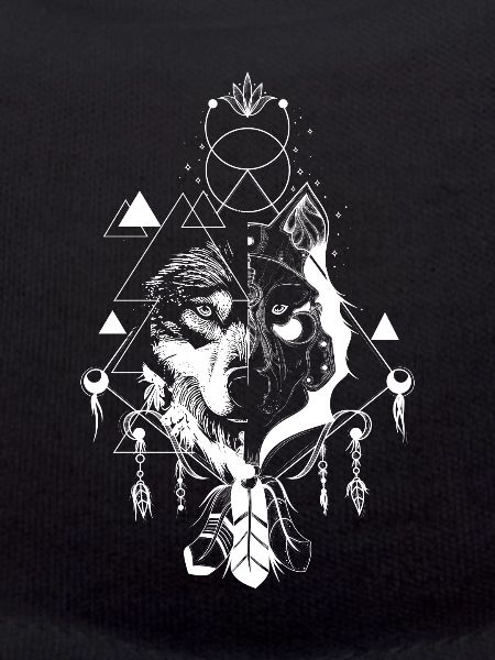 Wolf Abstrakt Geometrisch Polygon Wolf