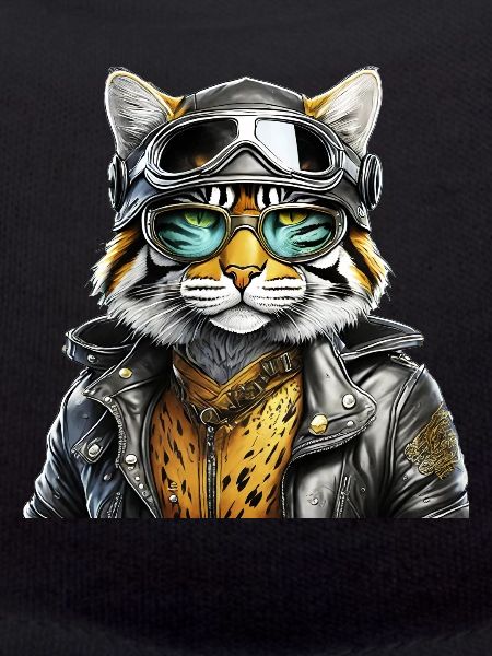 CAT LEATHER JACKET GLASSES
