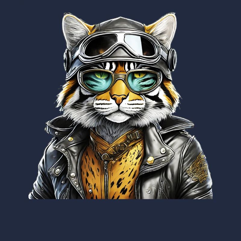 CAT LEATHER JACKET GLASSES