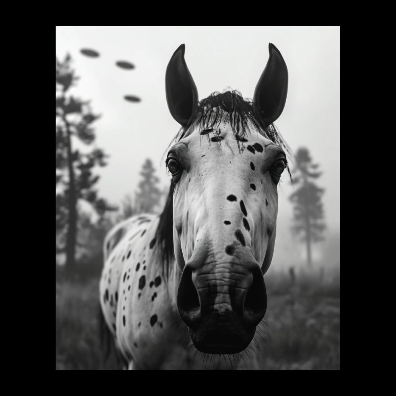 Pferd - Alien Selfie Appaloosa UFO