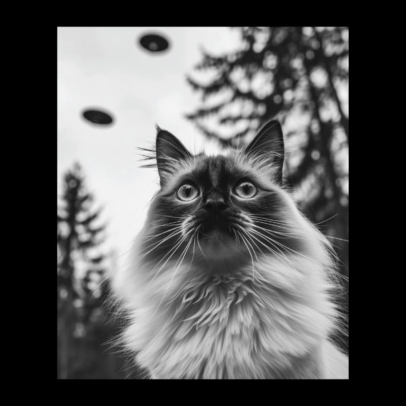 Chat - Alien Selfie Birman OVNI