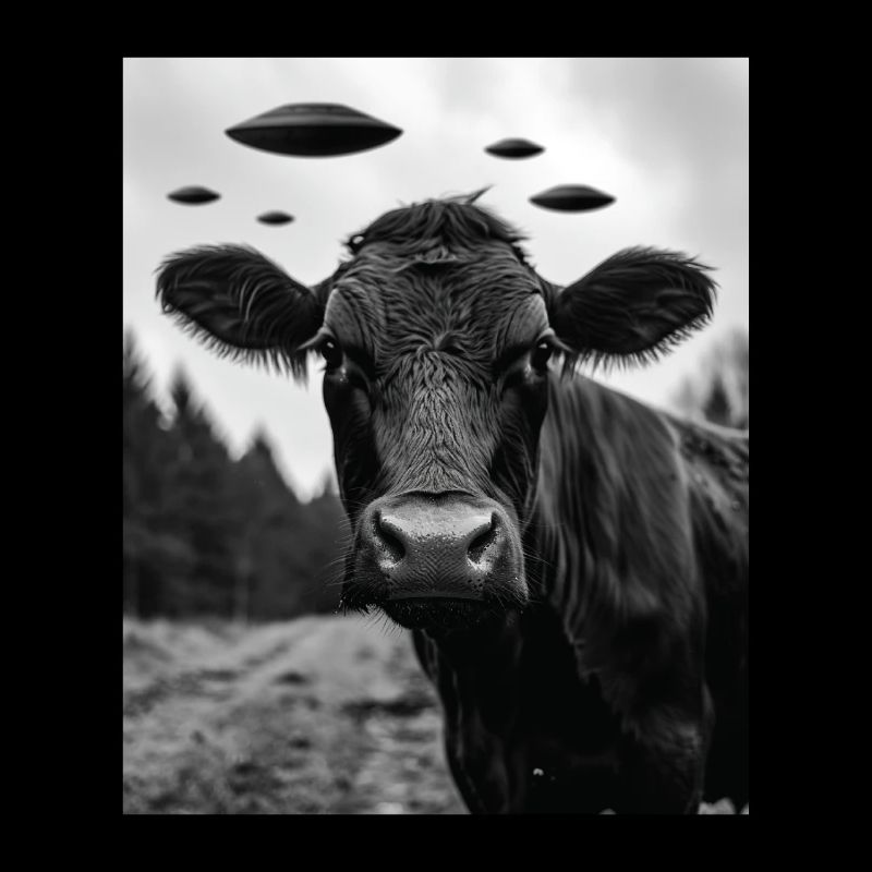 Kuh - Alien Selfie Black Angus UFO