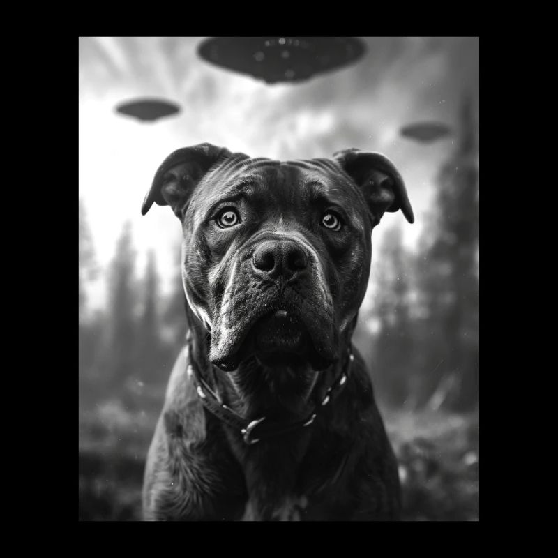 Dog - Alien Selfie Cane Corso UFO