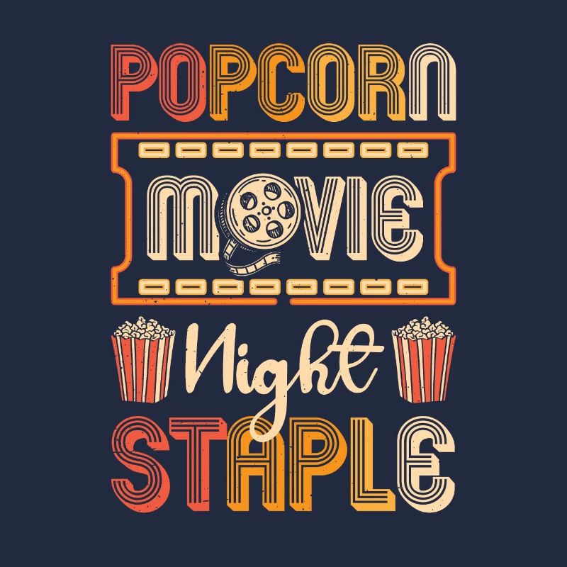 Retro Popcorn Movie Night Pop Corn Gift