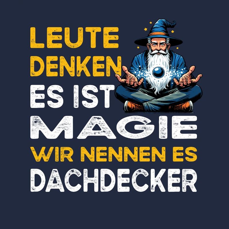 People Thinking Magic Roofer Construction Worker