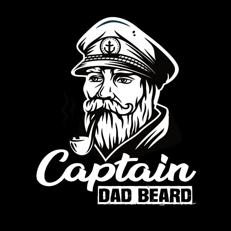 Captain Dad Beard Captain Boat Sailing Sailor