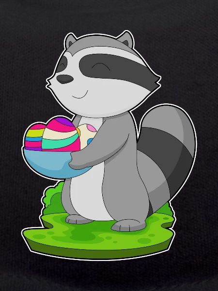 Waschbär Ostern Ostereier