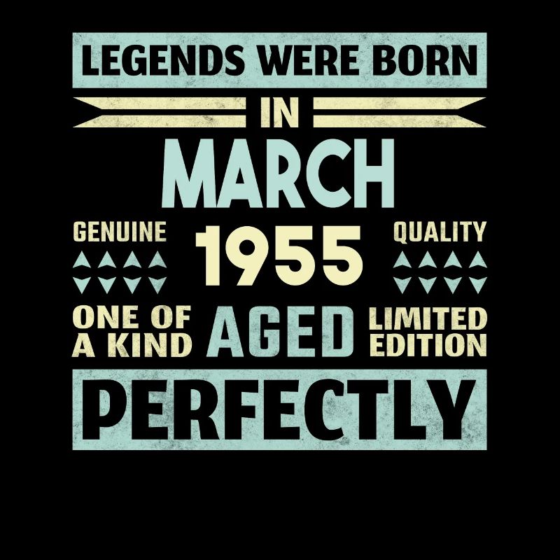 69th Birthday March Vintage 1955 Gift Idea