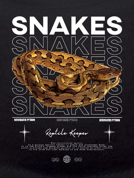 Python réticulé Streetwear Reptile Keeper