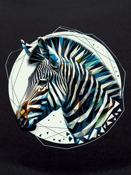 Zebra in polygon illustration