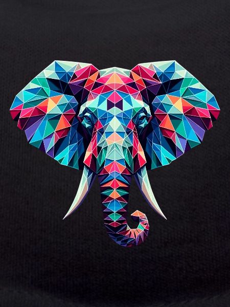 Elephant in polygon illustration