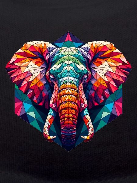 Elephant in polygon illustration