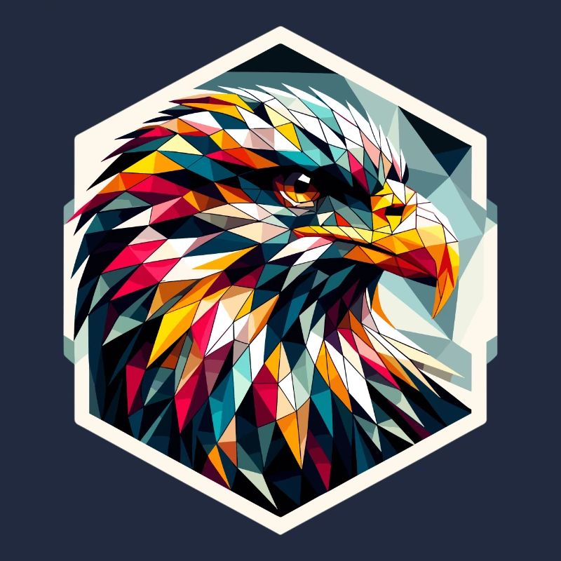 White-tailed eagle in polygon representation