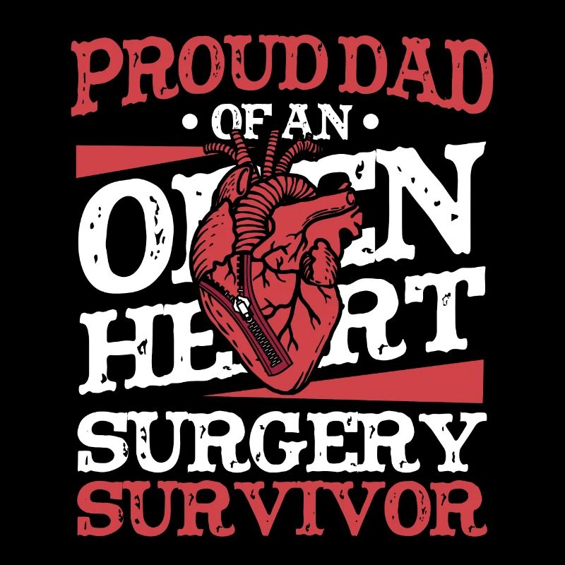 Stolzer Vater des Überlebenden der Herzoperation Open Heart