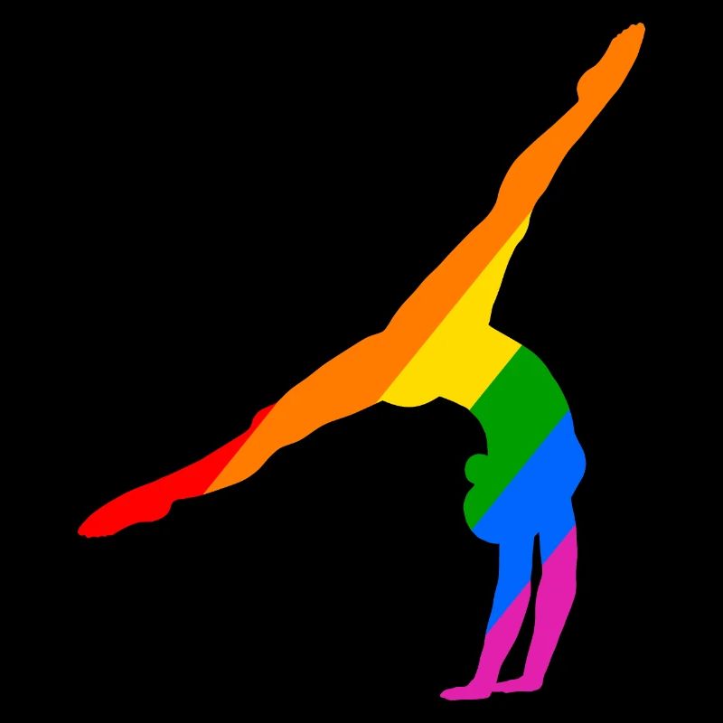 Handstand im Regenbogen