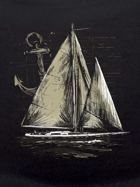 Segelboot mit Anker Geschenk