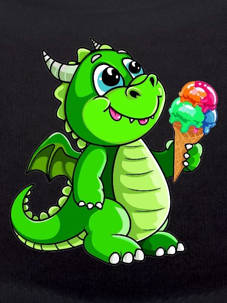 Drache mit Eis Comic