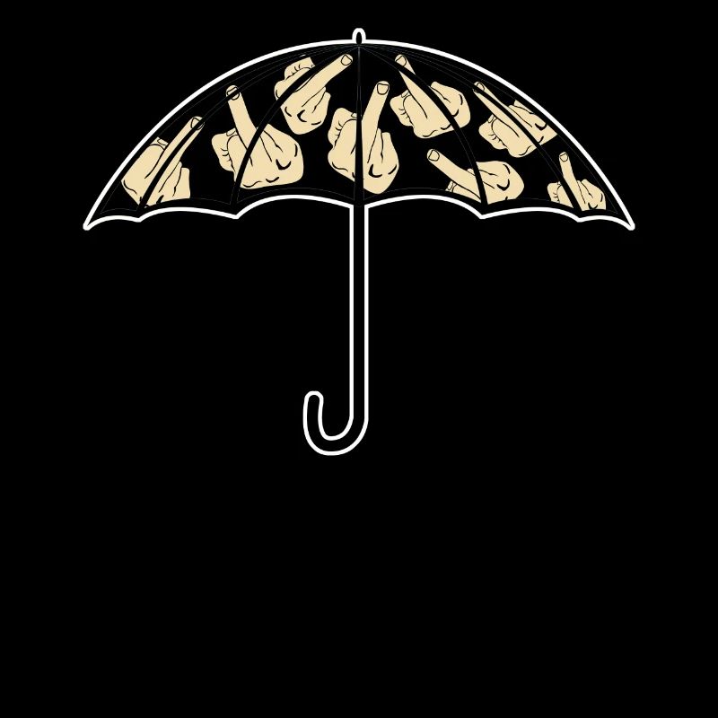 Parapluie avec majeur Parapluies
