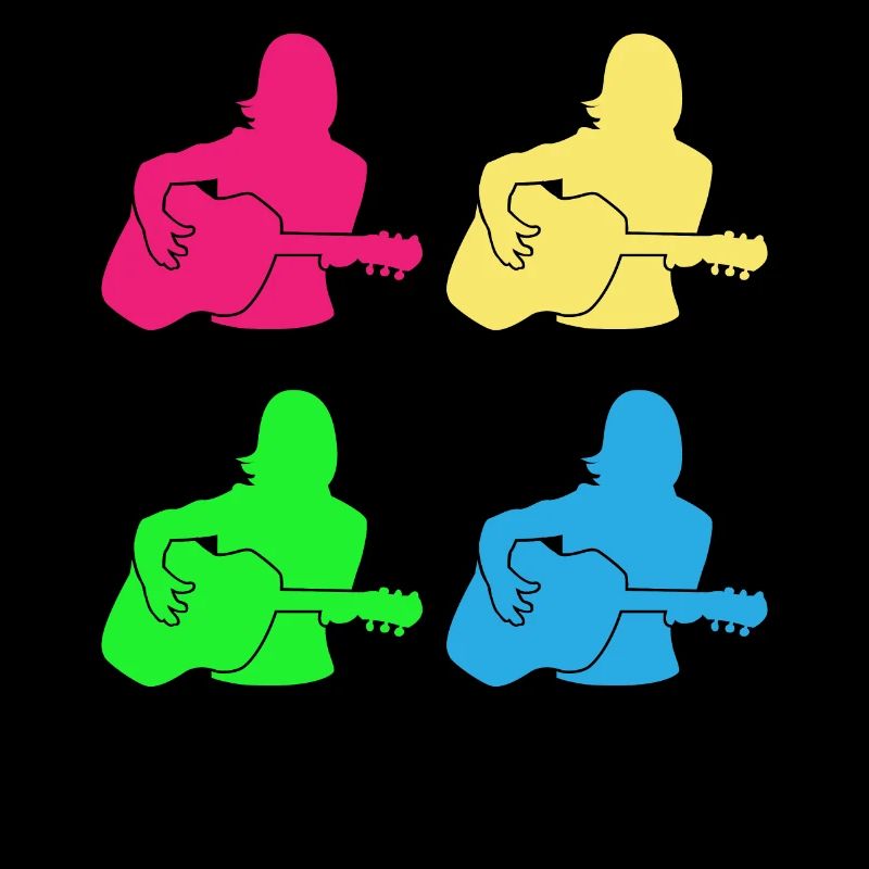 Ensemble coloré de guitaristes cadeaux