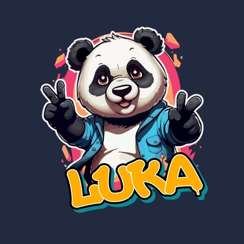 LUKA - Handsome boy name with cool panda