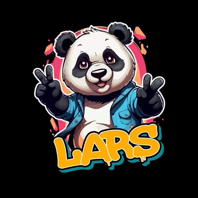LARS - Beau prénom de garçon avec panda cool