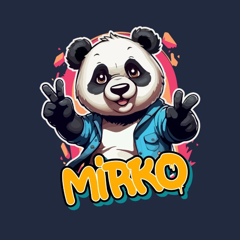 MIRKO - Schöner Jungen Name mit coolem Panda