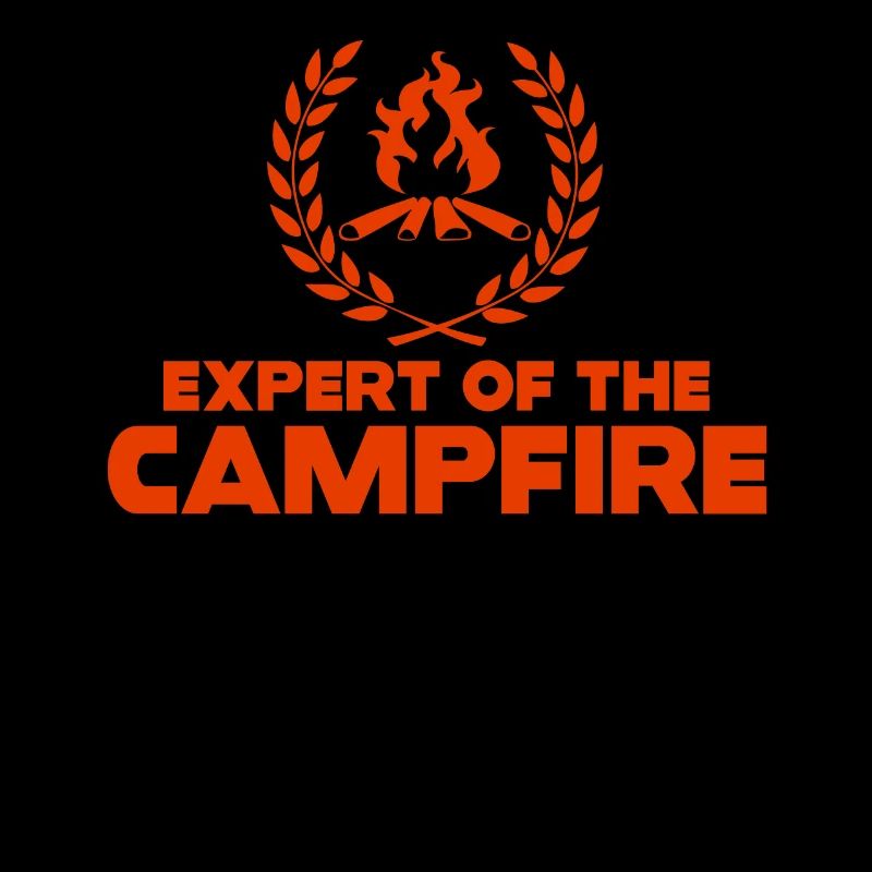 Experte für Camping-Experten am Lagerfeuer