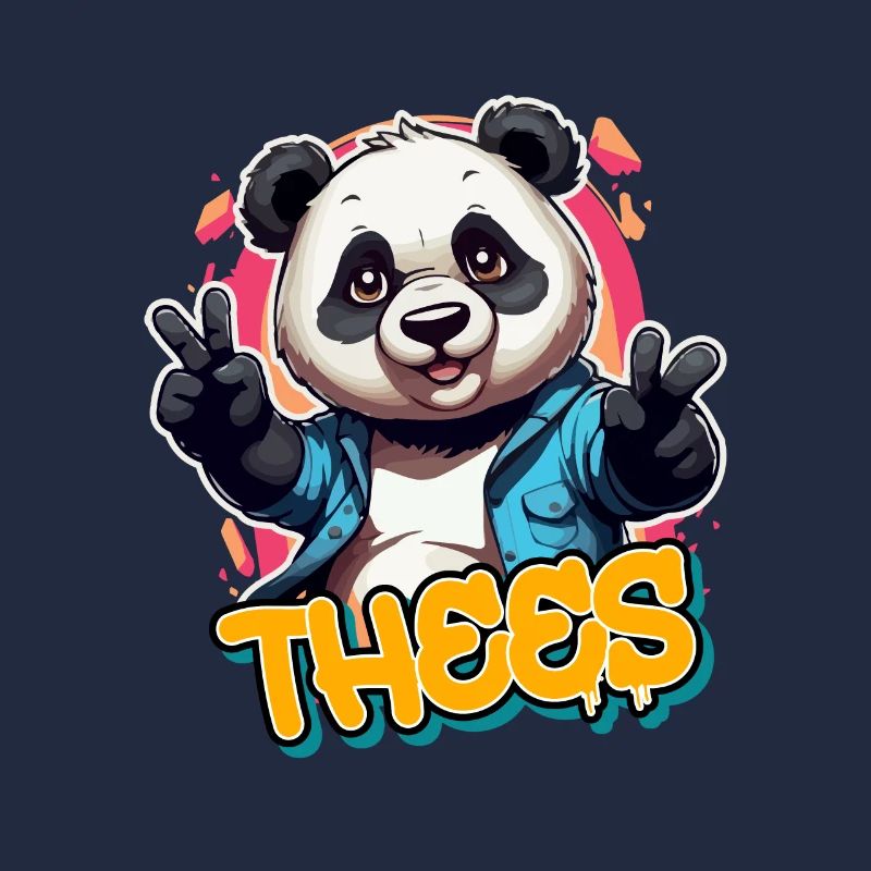 THEES - Beau nom de garçon avec Panda Cool