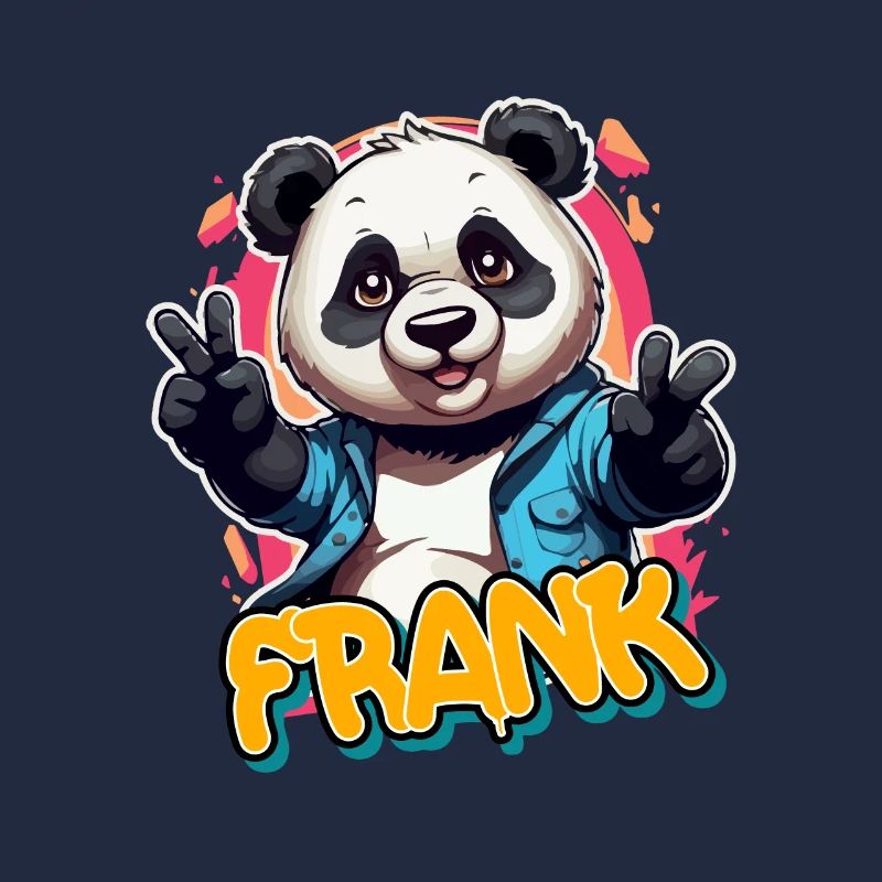 FRANK - Beau nom de garçon avec Cool Panda