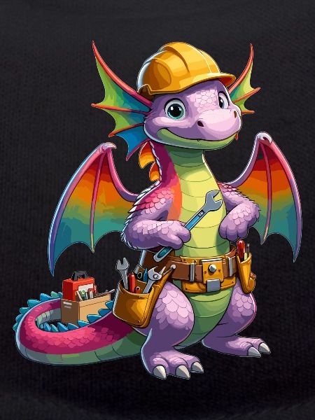 Drache als Handwerker