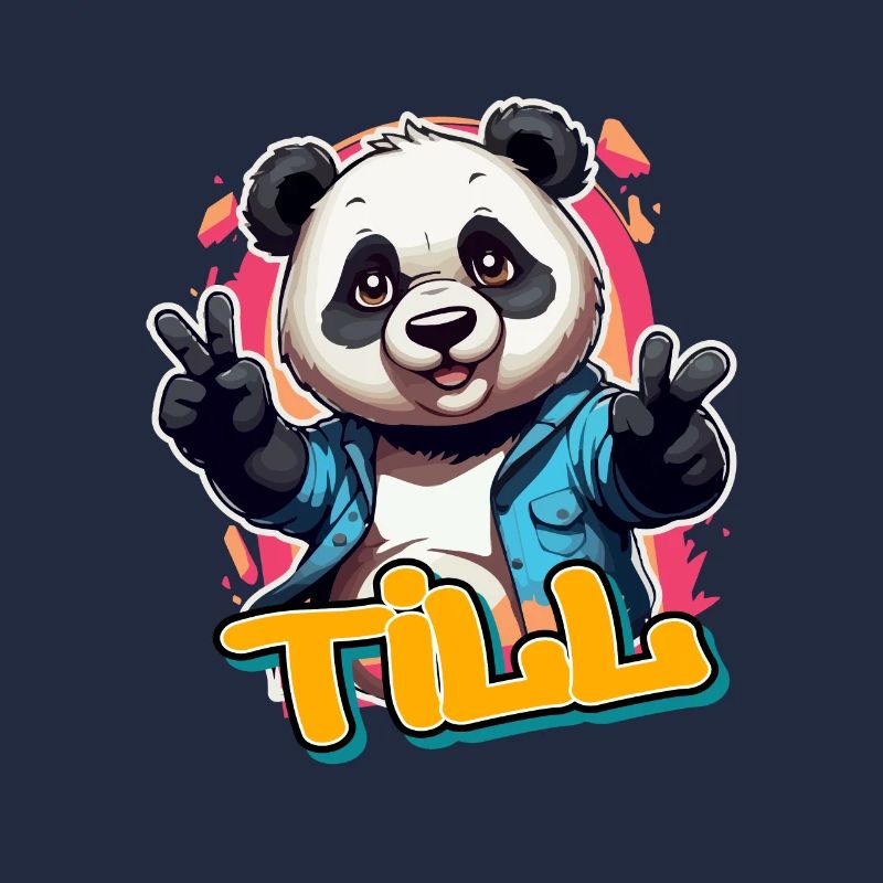 TILL - beau nom de garçon avec Cool Panda