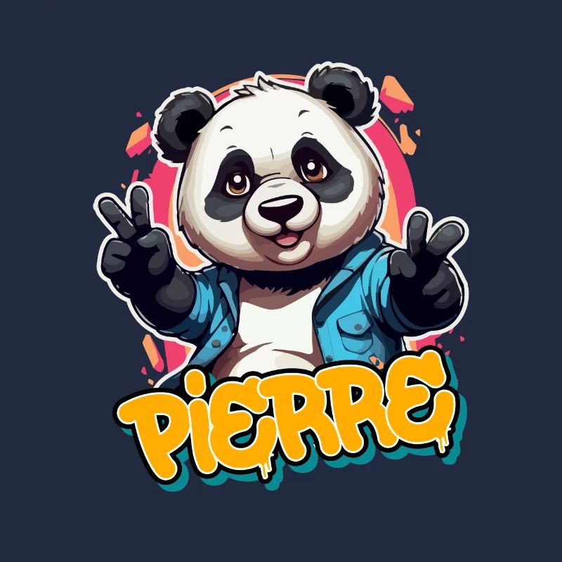 PIERRE - Schöner Jungen Name mit coolem Panda