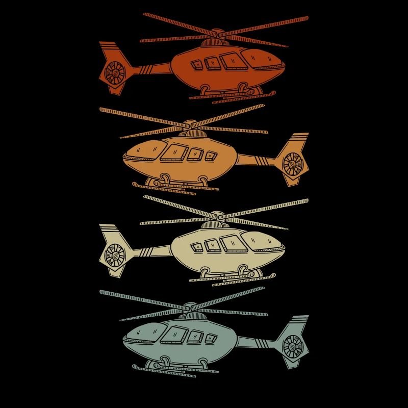 Rotorcraft Silhouette Helicopter Pilot