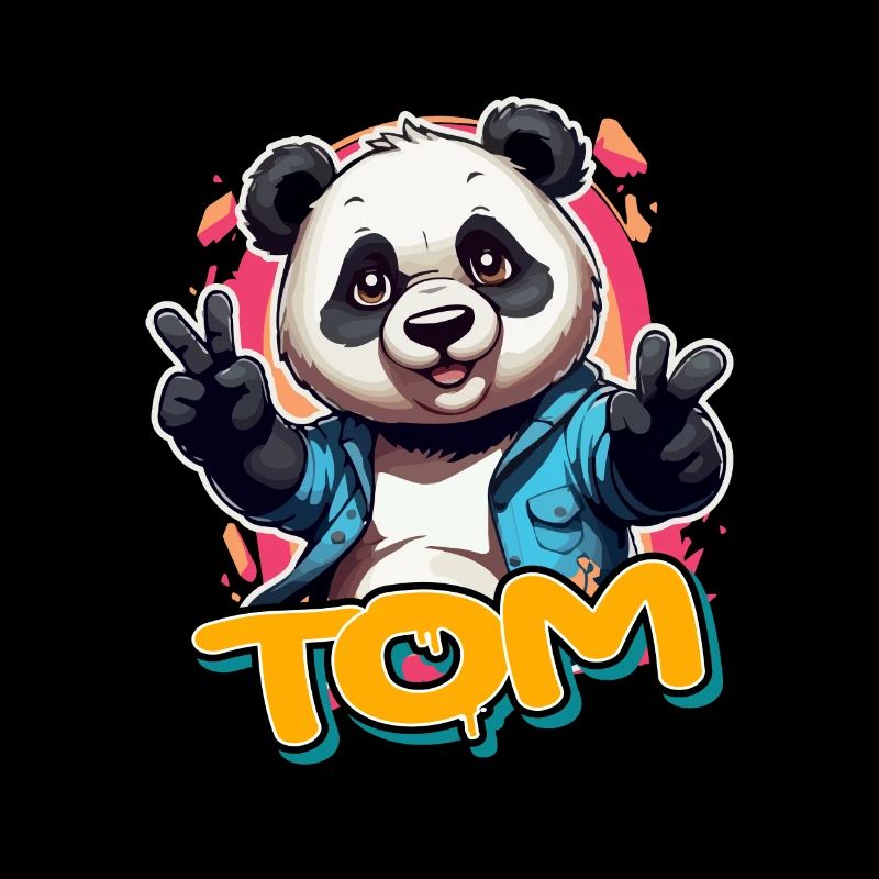 TOM - Schöner Jungen Name mit coolem Panda