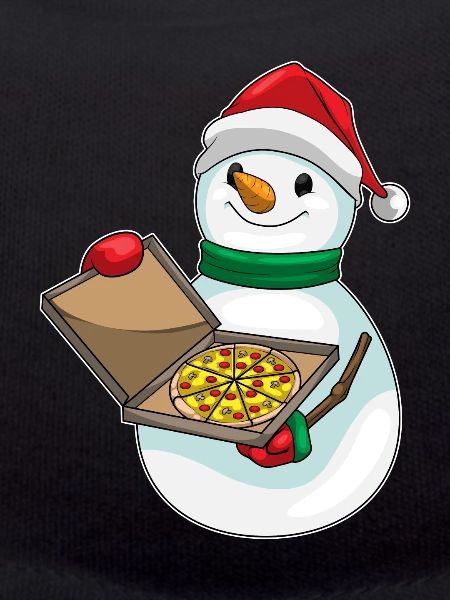 Snowman Christmas Pizza