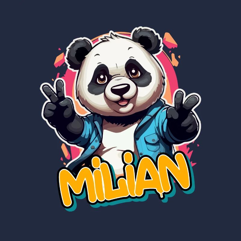 MILIAN - Beau nom de garçon avec Cool Panda