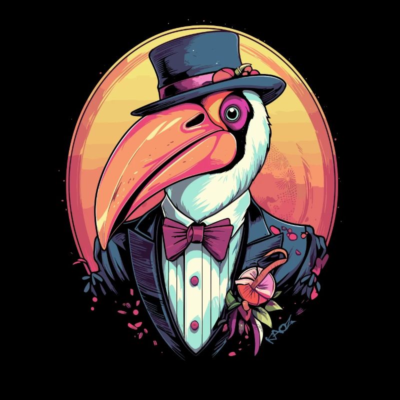 Costume-cravate avec un toucan de gentleman
