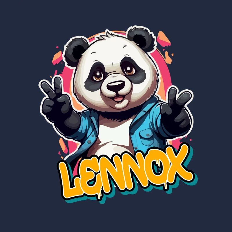 LENNOX - Handsome Boy Name with Cool Panda