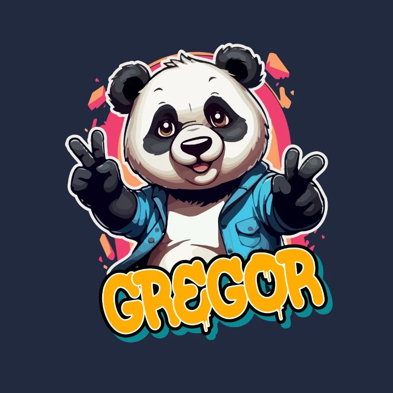 GREGOR - Handsome Boy Name with Cool Panda