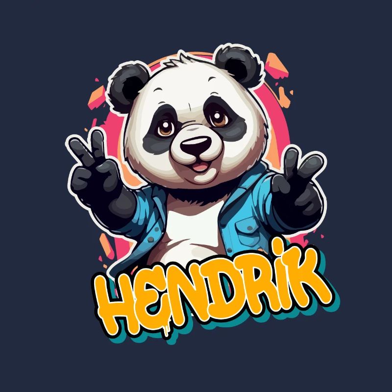 HENDRIK - Beau nom de garçon avec Panda cool
