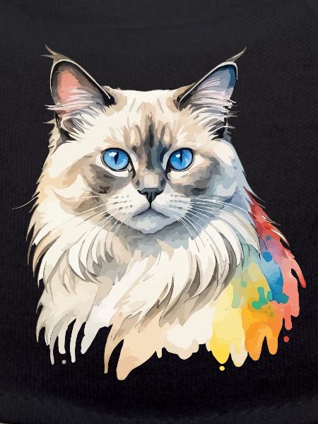 Birmakatze Wasserfarben