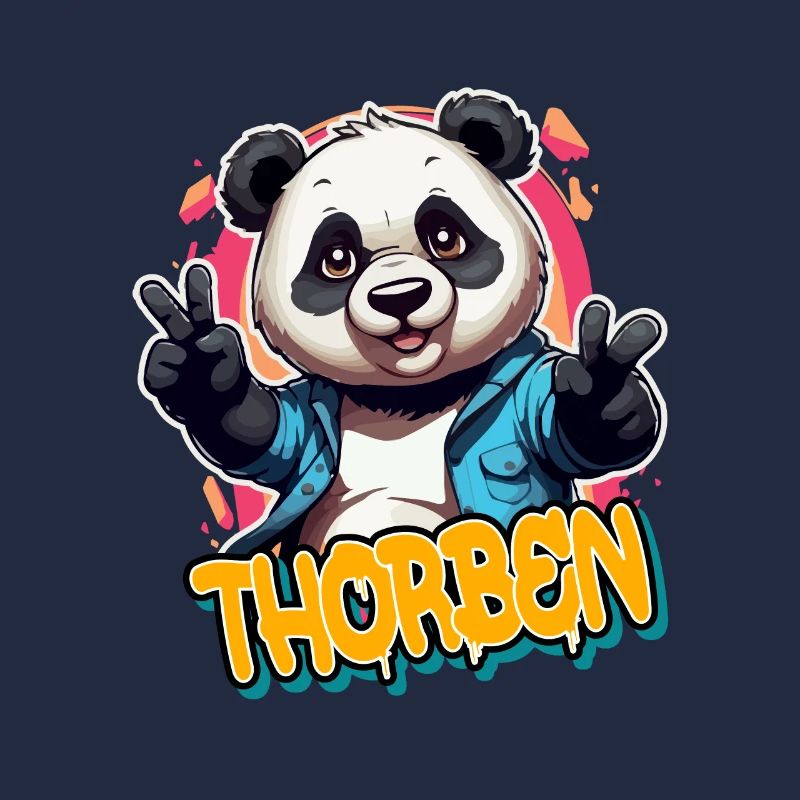 THORBEN - Beau prénom de garçon avec un panda cool