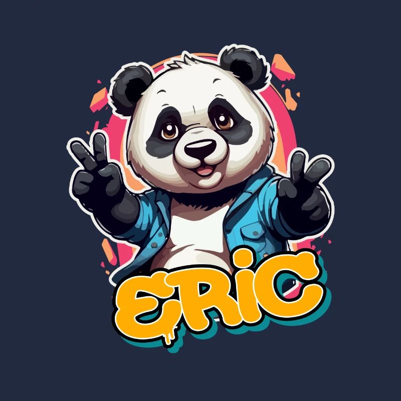 ERIC - Beau nom de garçon avec Cool Panda