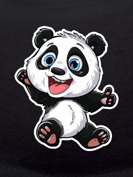 Exuberant Panda Buddy Sticker