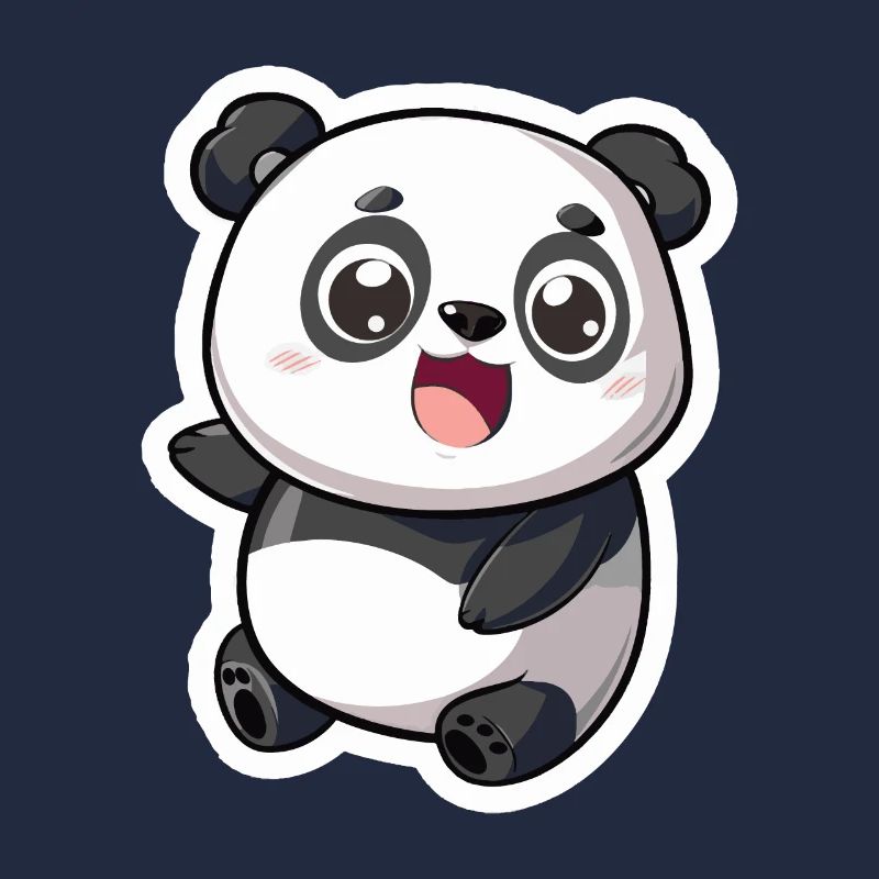 Exubérant Panda Buddy Autocollant
