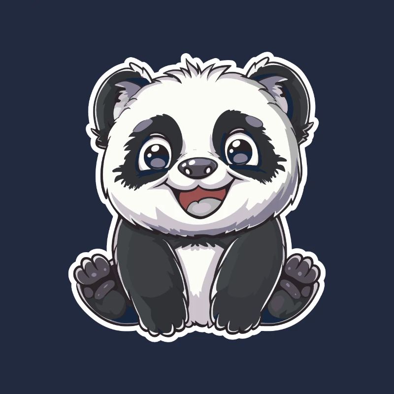 Exubérant Panda Buddy Sticker