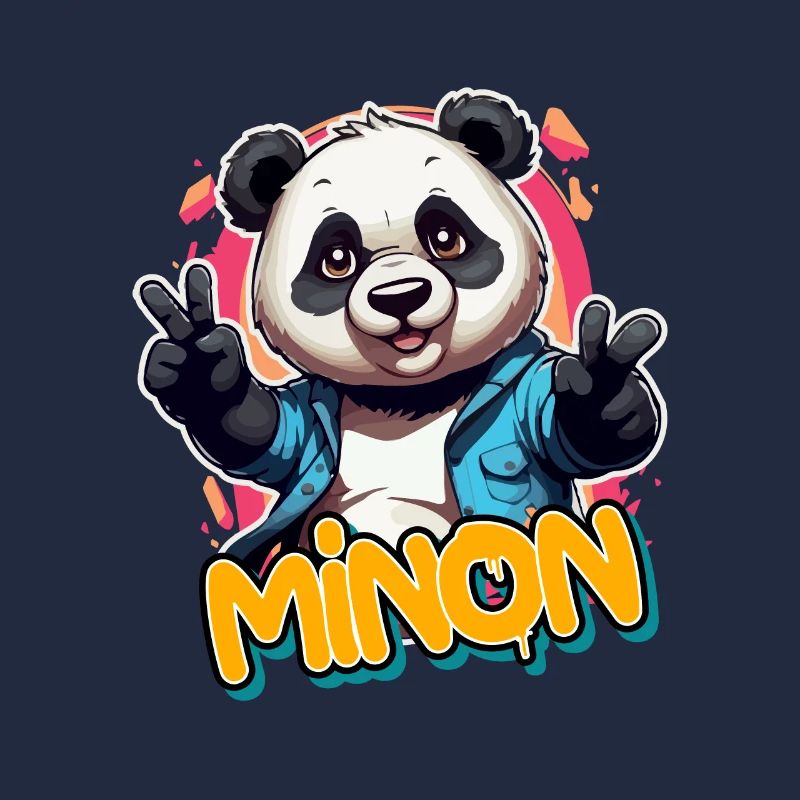 MINON - Beau nom de garçon avec Cool Panda
