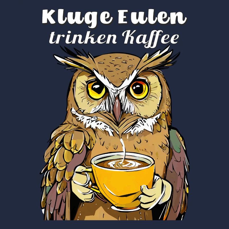 Kluge Eulen trinken Kaffee
