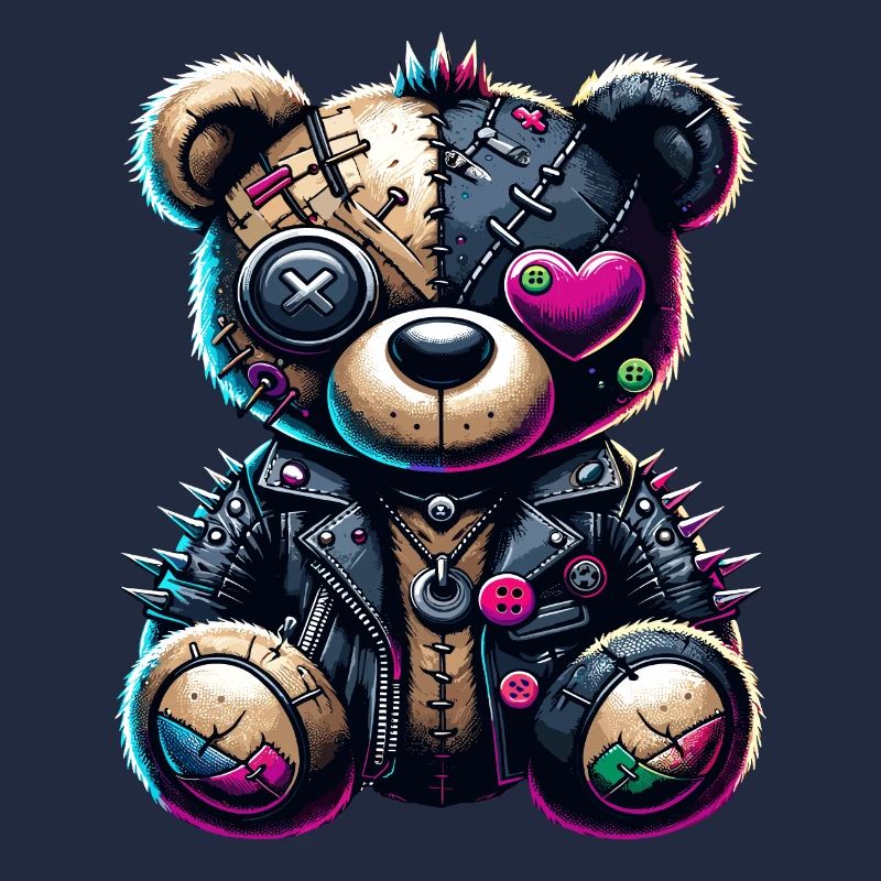 Ours en peluche Punk Emo